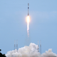 A SpaceX Falcon 9 rocket with a batch of 53 Starlink internet satellites lifts off from space launch complex 40 at the Cape Canaveral Space Force Station in Cape Canaveral, Fla., Thursday, April 21, 2022.